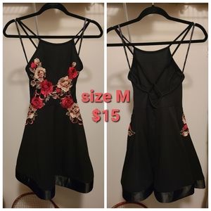 Black dress with flowers